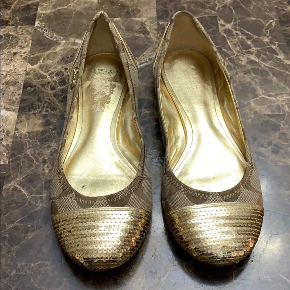 Coach Shine Ballet Flats Size 6